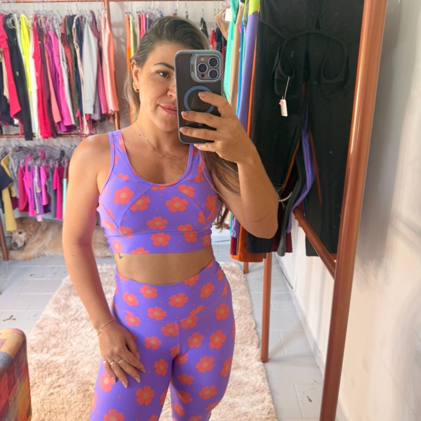 Conjunto Floral em Poliamida com Elastano | Tam. M